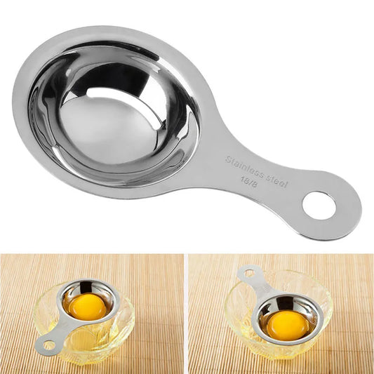 Egg Separator Egg Yolk White Filter Food Grade Egg Divider Stainless Steel Egg Sieve Kitchen Gadget Cooking/Baker Tool Egg Extractor