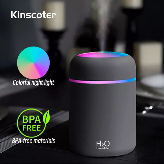 LtYioe Humidifier Portable Mini Humidifiers for Bedroom, Personal Desktop Cool Mist Humidifier with Colorful Cycling Light, 2 Mist Modes and Auto Shut-Off, Quiet Operation for Office Home Car(Navy
